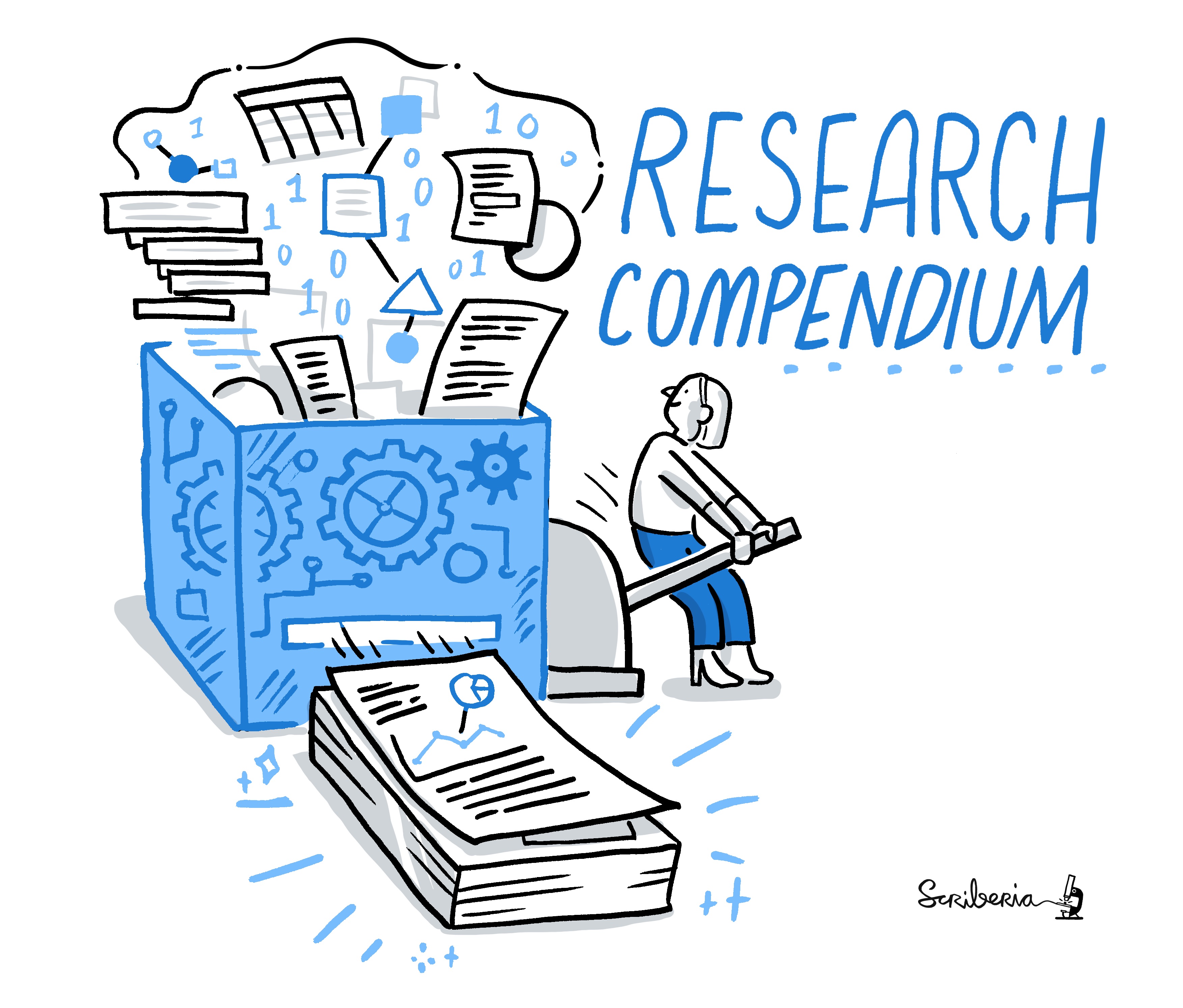 Cartoon of a research compendium